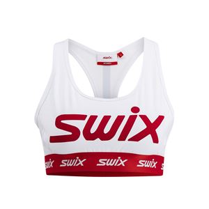 Swix Roadline sportovní podprsenka bright white/fiery red L