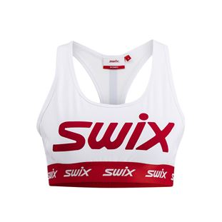 Swix Roadline dámská sportovní podprsenka bright white/fiery red, vel: S