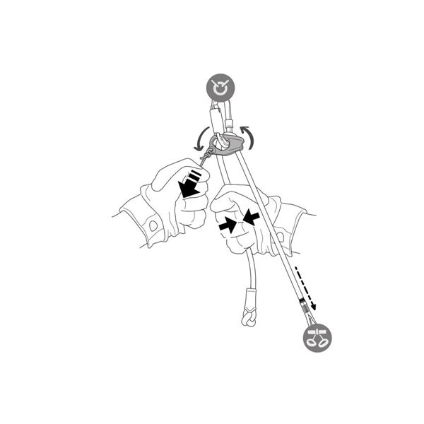 Petzl DUAL CONNECT ADJUST dvojitá smyčka s 1 nastavitelným ramenem