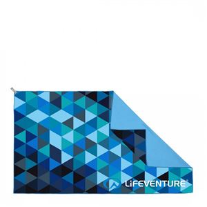 Lifeventure Soft Fibre Trek Towel blue triangles ručník